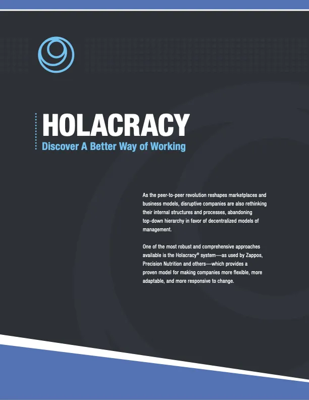 Holacracy WhitePaper v5 cover page screenshot